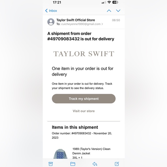 New Taylor Swift  1989 Clean Denim Jacket - Picture 10 of 10